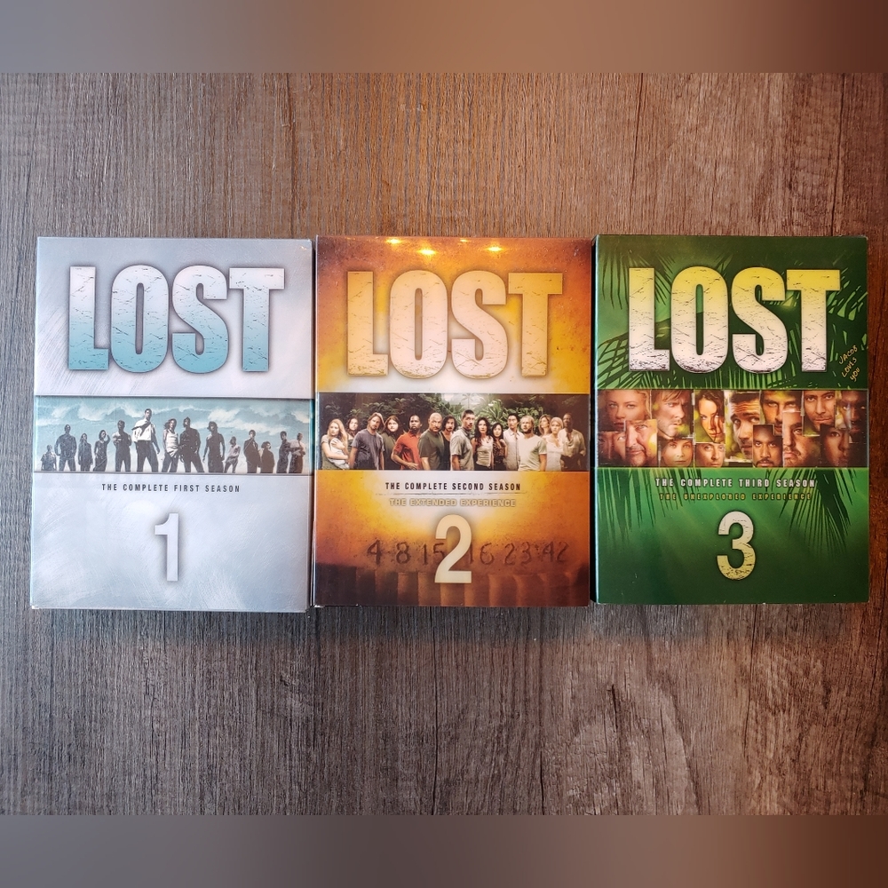 LOST TV-Series Season One, Two and Three. 21 disc set aired on FOX from 2004-06.